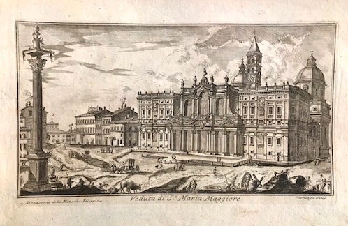 Montagu Dominique (attivo a Roma nella seconda metà  del XVIII Secolo) Veduta di Santa Maria Maggiore 1770 Roma